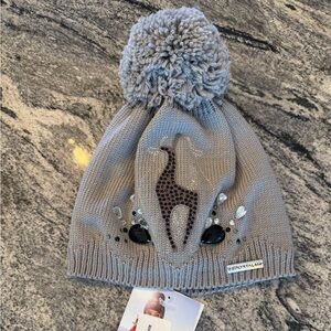 Sportalm Gray Women’s Beanie with Pom Pom
